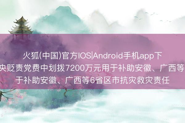 火狐(中国)官方IOS|Android手机app下载 中央组织部从代中央贬责党费中划拨7200万元用于补助安徽、广西等6省区市抗灾救灾责任