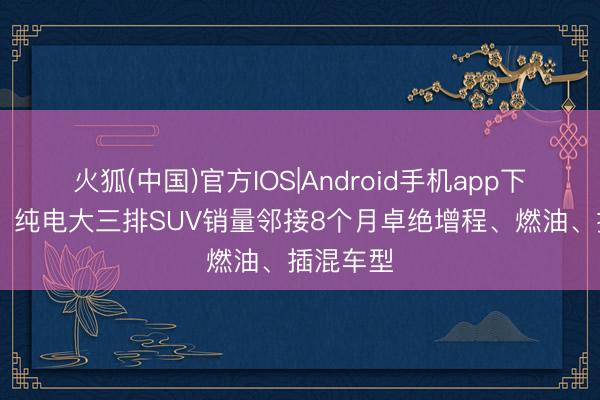 火狐(中国)官方IOS|Android手机app下载 李斌：纯电大三排SUV销量邻接8个月卓绝增程、燃油、插混车型